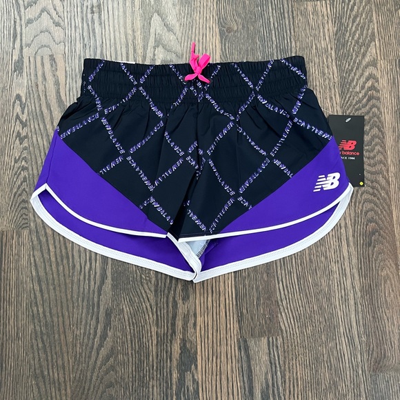 New Balance Women's Fast Flight Split Printed Short Deep Violet - XS - Picture 1 of 2
